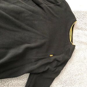 black and yellow polo sweater